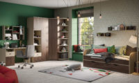 Набор мебели для жилой комнаты «Атланта» КМК 0741 (Ясень шимо светлый Ясень шимо темный)
