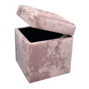 Пуф мягкий "Венето" с крышкой ткань, Plush Rose Wood